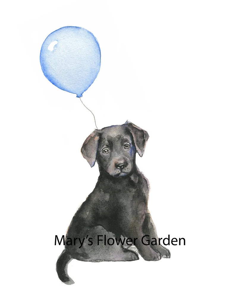 Black Labrador Retriever Watercolor Prints, Black Lab Art, Gifts Black Lab Lovers, Dog Baby Decor... | Etsy (US)