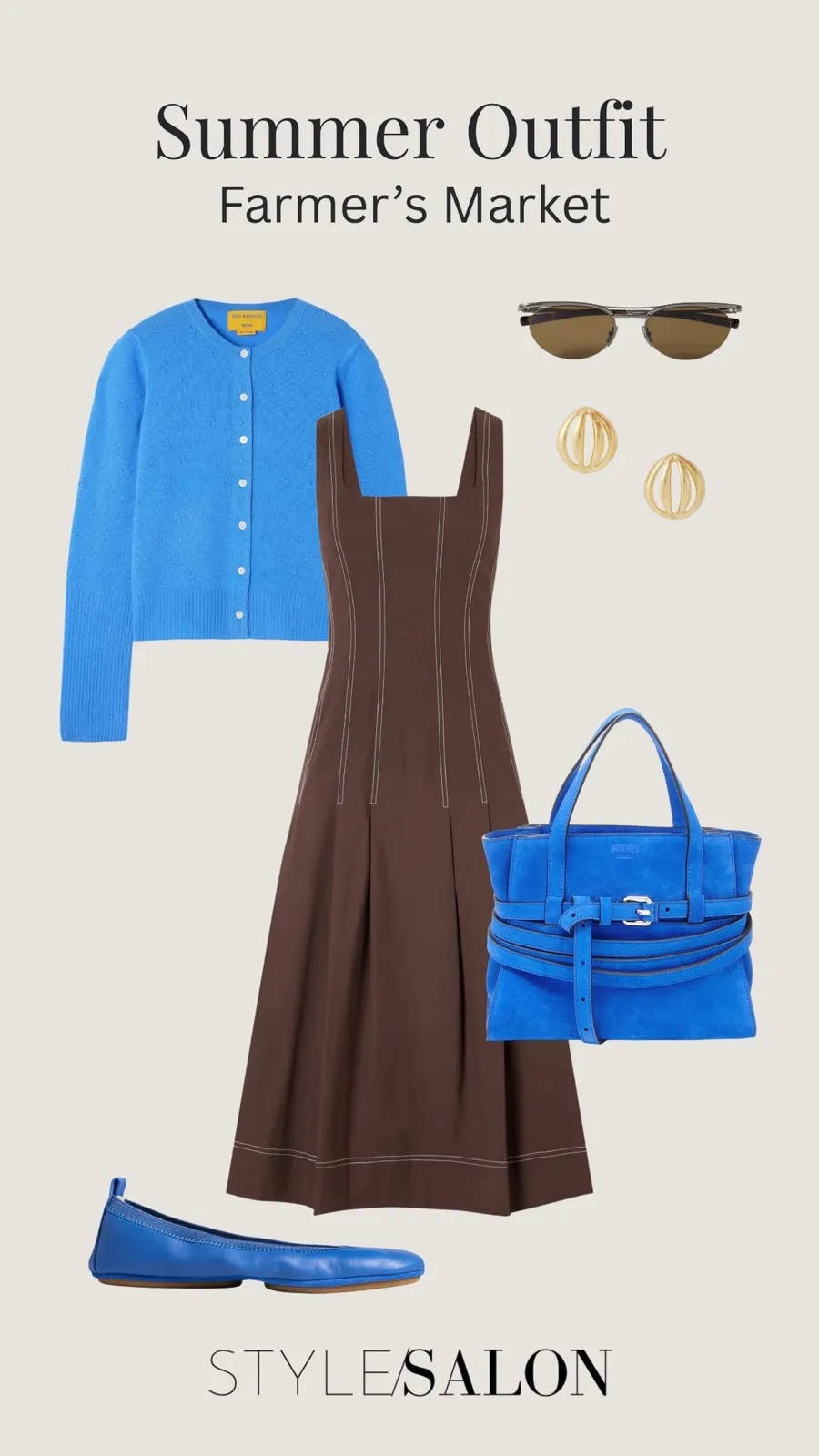 Summer Outfit Inspo Bag - Shoes - Dress - Sunglasses - Earrings - Flats

#LTKootd #LTKSeasonal