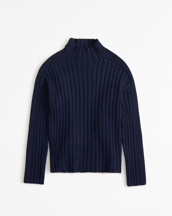 Ribbed Mockneck Sweater | Abercrombie & Fitch (US)
