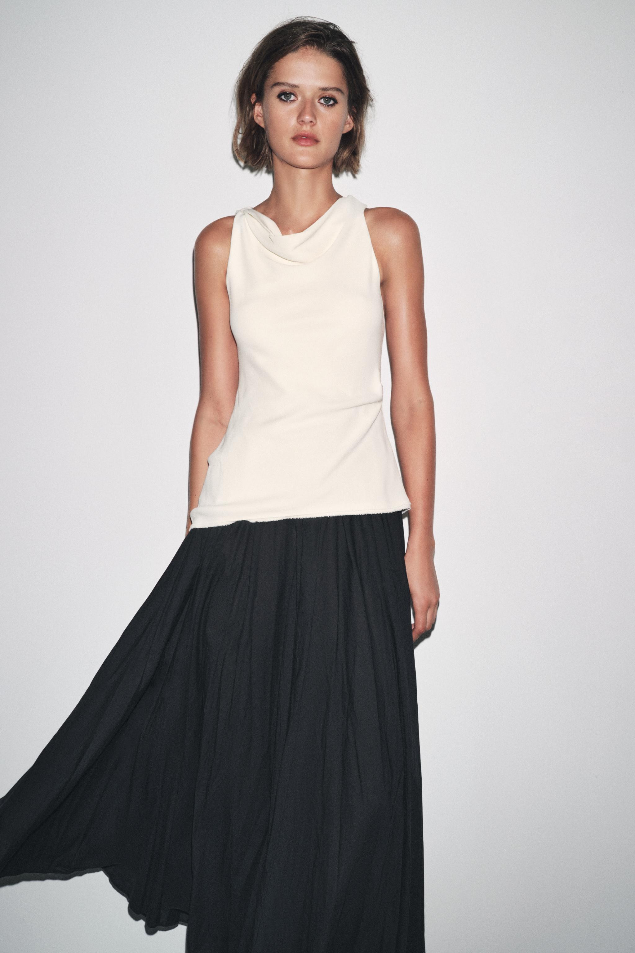 ZW COLLECTION COMBINATION HALTER DRESS | Zara US