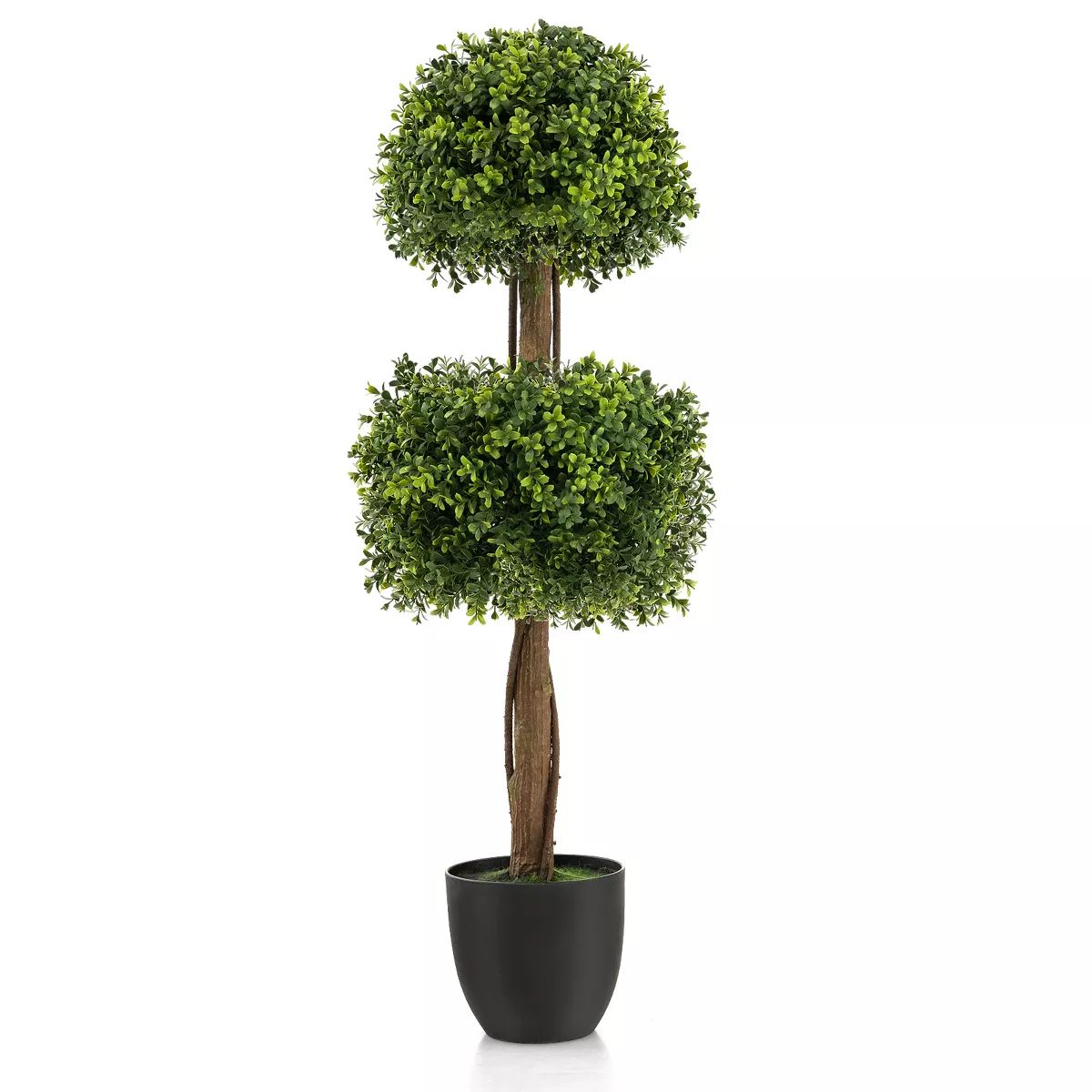 Tangkula 40" Artificial Boxwood Topiary Ball Tree Faux Plant Fake Plant for Decoration | Target