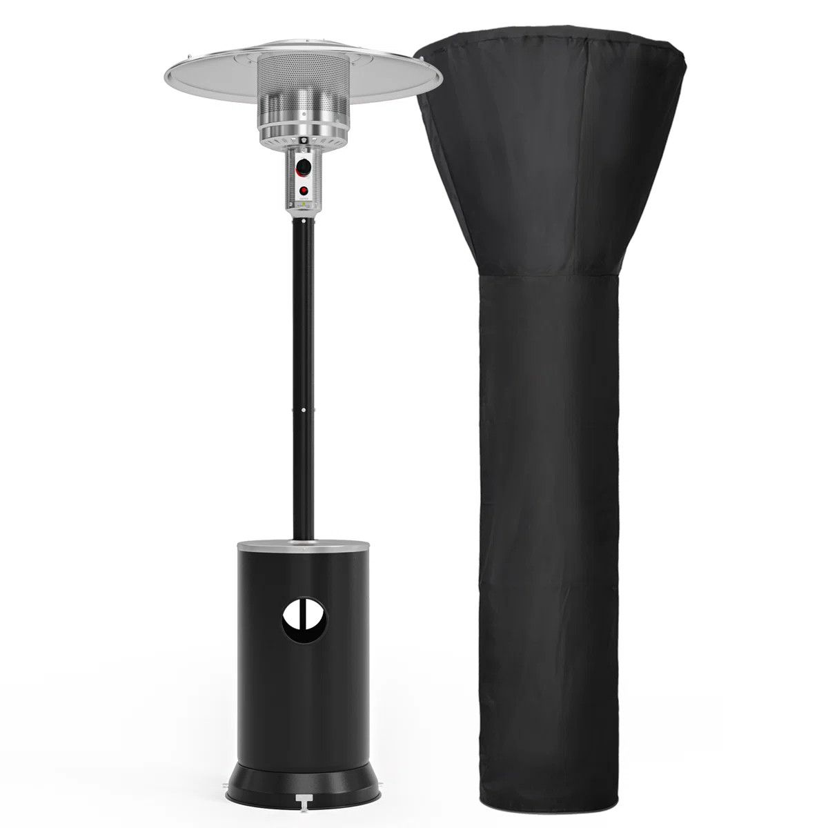 48000 BTU Stainless Steel Propane Standing Patio Heater | Wayfair North America