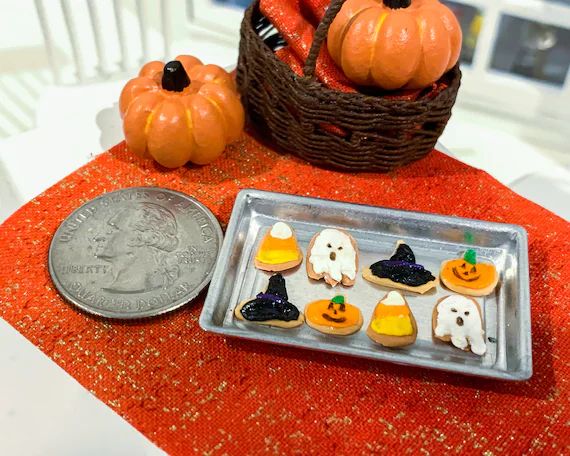 Halloween Miniature Cookies 1:12 scale | Etsy | Etsy (US)