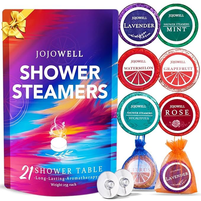 Shower Steamers Aromatherapy - 21Pcs Pure Essential Oil Shower Bombs Gifts for Women, Nasal Relie... | Amazon (US)