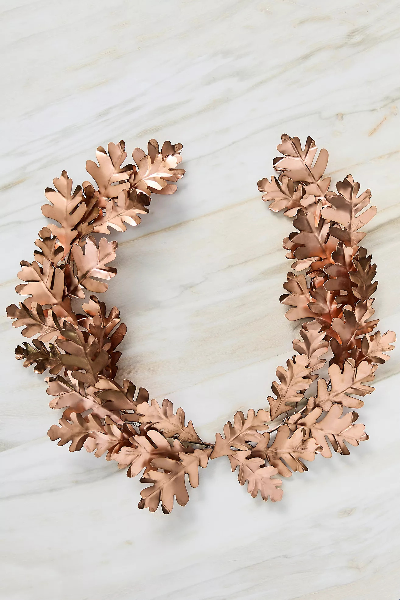 Copper Oak Leaves Swag | Anthropologie (US)
