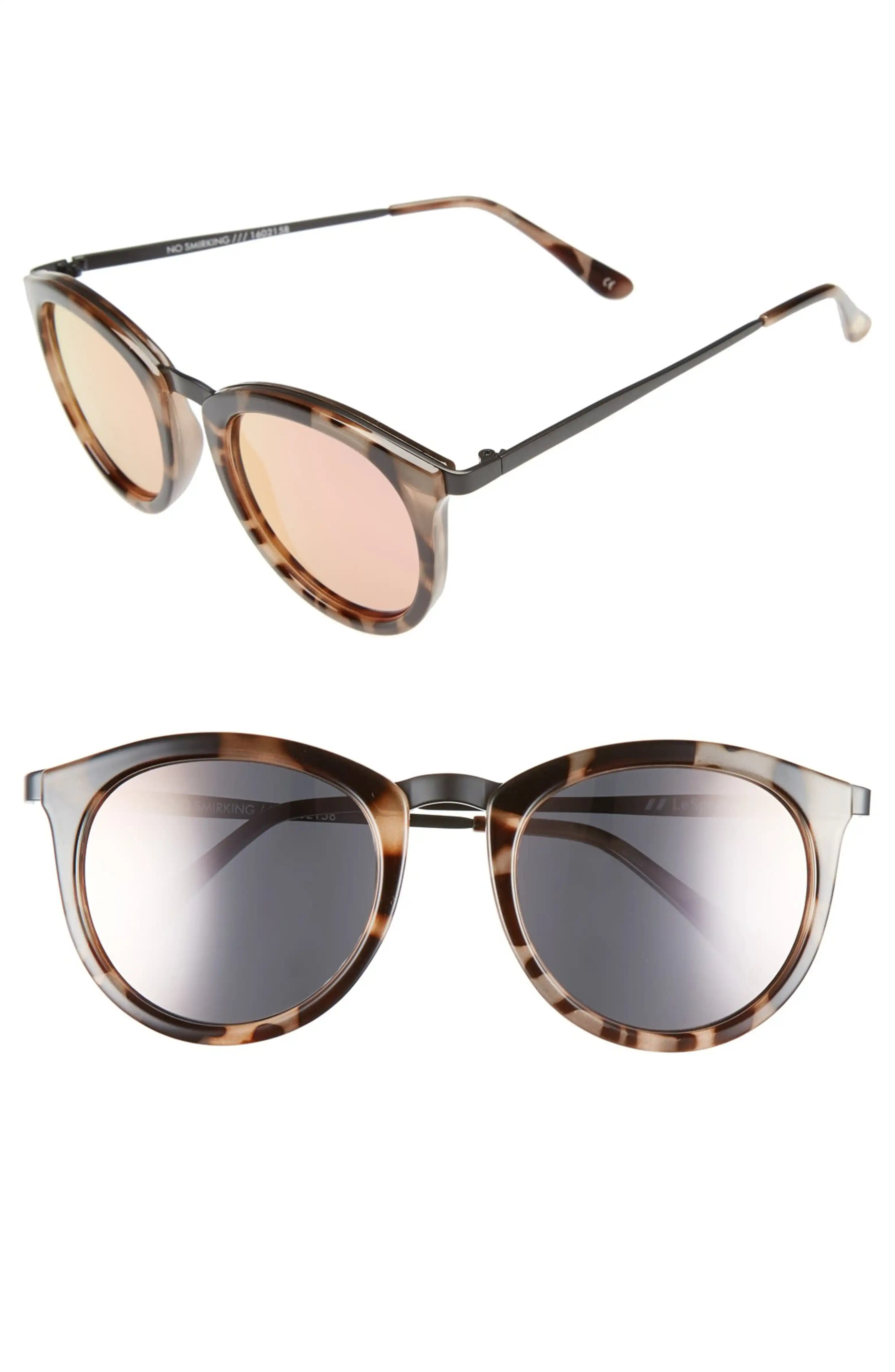 'No Smirking' 50mm Round Sunglasses | Nordstrom