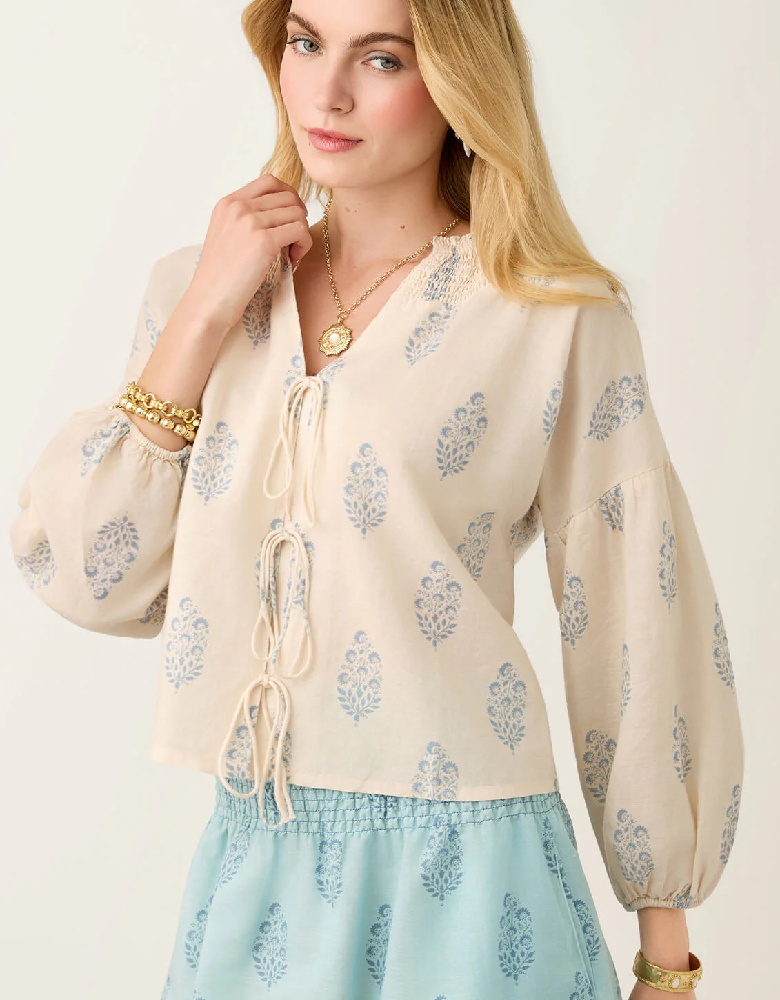 Olenna Blouse Summer Camellia | Spartina 449