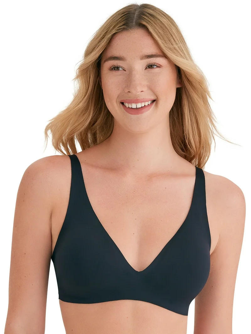Joyspun Women’s Wire-Free Bonded Plunge Bralette, Sizes S-XXXL | Walmart (US)