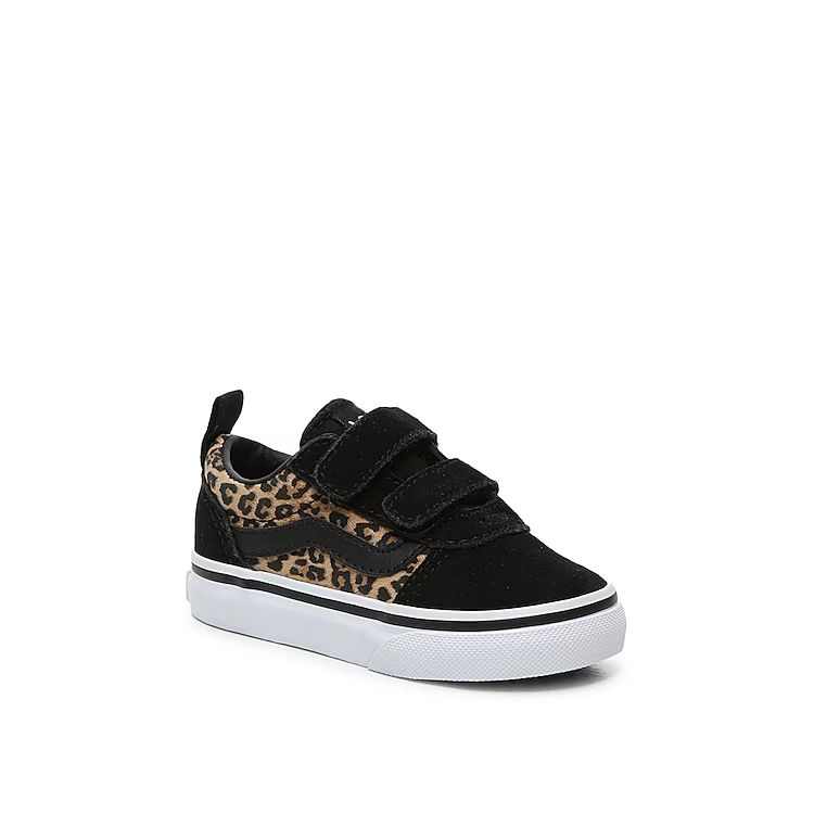 Vans Ward V Sneaker Kids' | Girl's | Black/Brown Leopard Print | Size 6 Toddler | DSW