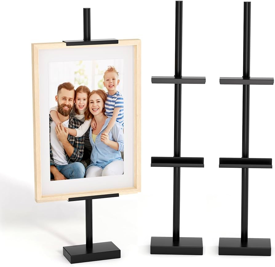 Adjustable Tabletop Easel Stand, Picture Easels for Display Up to 29" H, Black Metal Picture Fram... | Amazon (US)