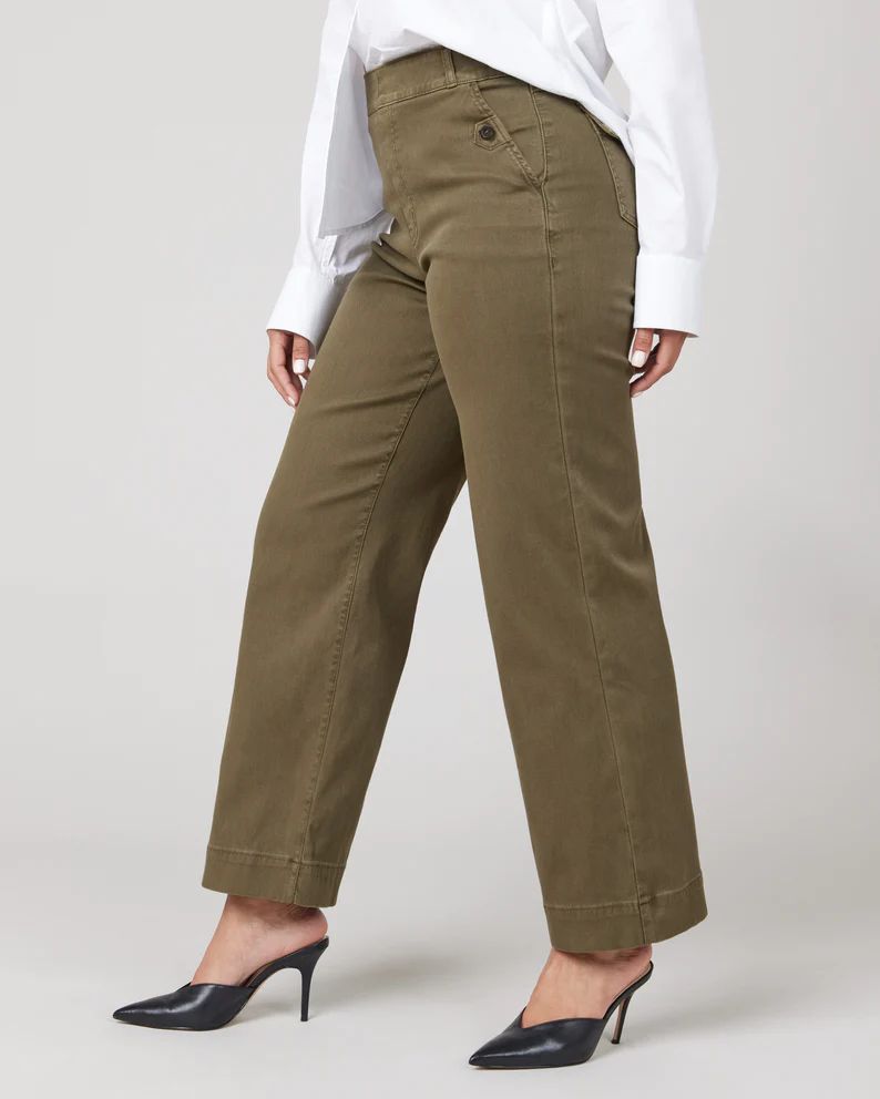 Stretch Twill Cropped Wide Leg Pant | Spanx