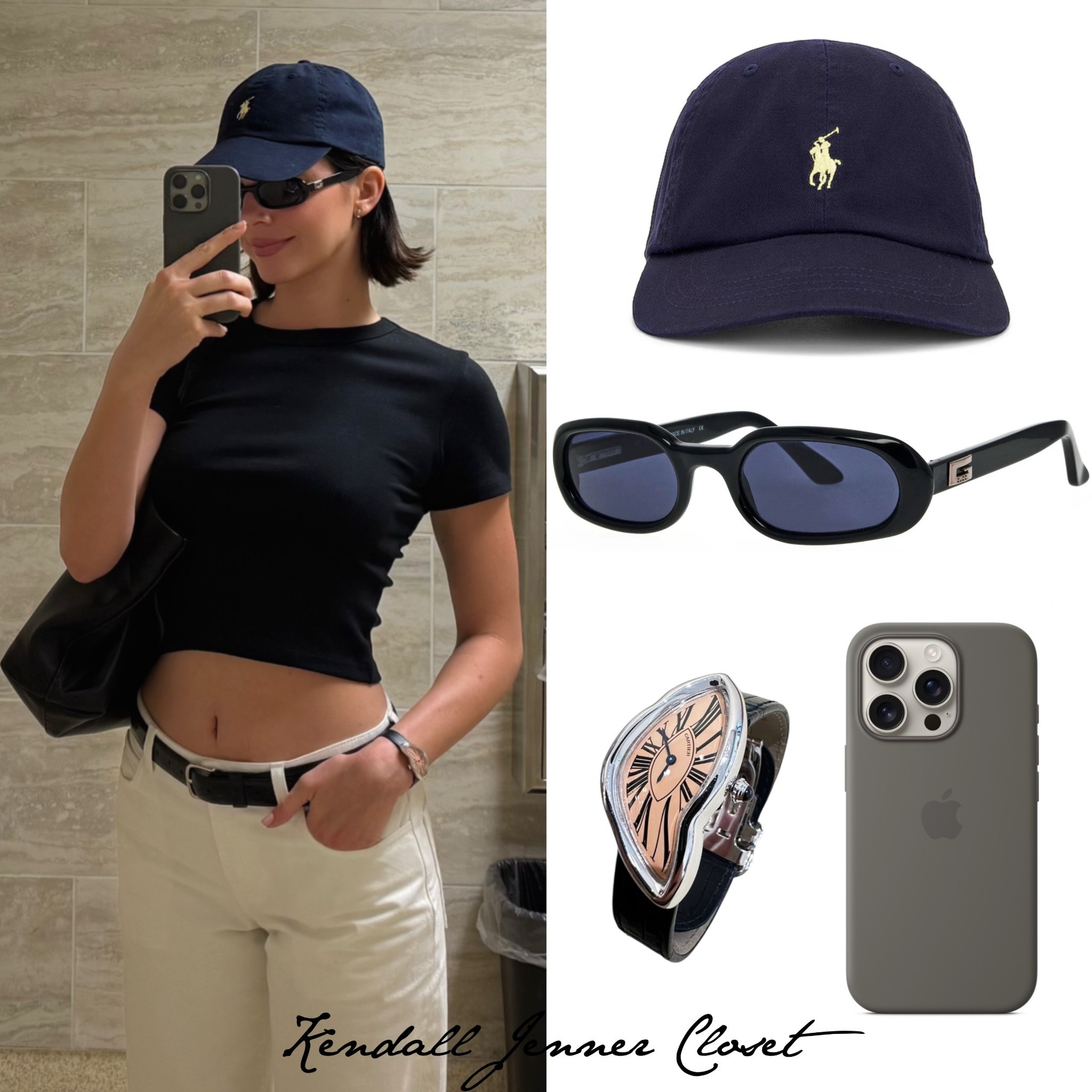 @KendallJenner via her Instagram story!

#KendallJenner wears the #PoloRalphLauren ‘Chino Cap’ in Relay Blue ($50) + #Vintage #Gucci Sunglasses + custom #Cartier Crash Watch with Salmon Dial + her phone case is the #Apple ‘iPhone 16 Pro Silicone Case with MagSafe’ in Stone Grey ($49). 🎾 🤳🏼

#LTKStyleTip #LTKBeauty