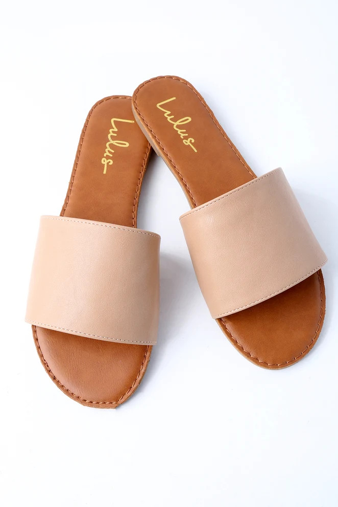 Addison Natural Slide Sandals | Lulus