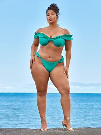 Plus Size "Agent Sloane" Off The Shoulder Bikini Top - Tabria Majors X FTF | Fashion To Figure | ... | Fashion to Figure