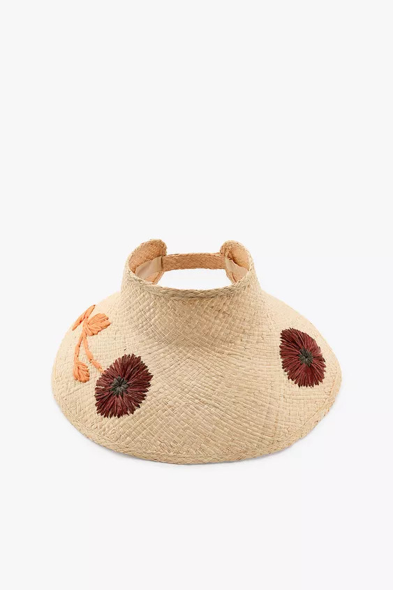 FLORAL BRAIDED VISOR | Zara US
