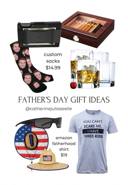 Father’s Day gift ideas for the man in your life. 🥰 My husband is a lover of cigars, whiskey, and America + these are all items he owns and loves! My son gifted him the custom socks. 😂

gifts for men, gifts for him, men’s clothing, Amazon gifts, garage furniture  

#LTKMens #LTKGiftGuide #LTKFindsUnder50