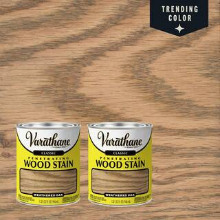 1 qt. Weathered Oak Classic Interior Wood Stain (2-Pack) | The Home Depot