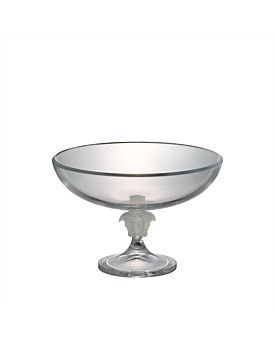 David Jones Versace Medusa Lumiere Footed Bowl in Clear, Size 33CM | David Jones (Australia & New Zealand)