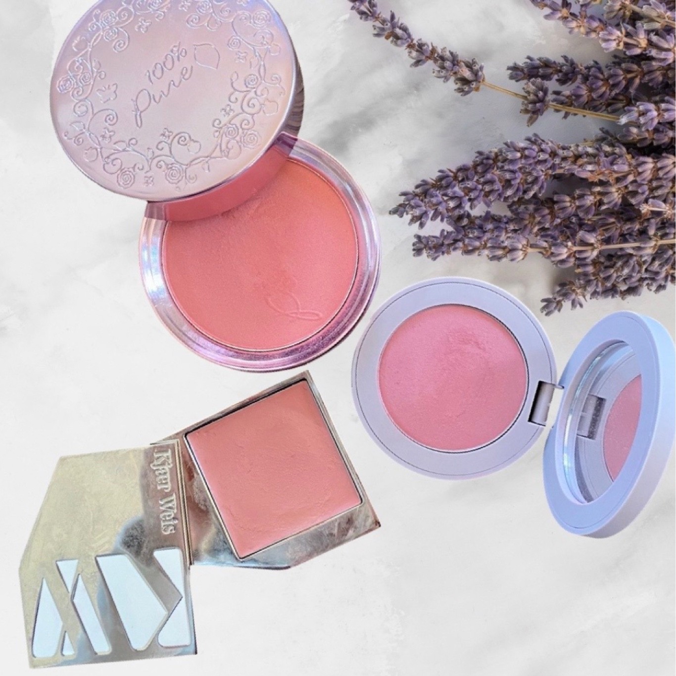 My favorite makeup products for #softsummers that I currently use or have used and still love… 
Blush: 
Lily Lolo  (in the pink, coming up roses)
Vapour blush powder ( instinct)
Kosas color + light Creme ( 8th muse)

Eyes: 
Ilia eyeshadow palette (cool nude)
Lily Lolo Eyeshadow palette (laid bare)
W3llpeople people palette (violet)
Ere Perez Jojoba Eye Pencil (stone, agate, navy)

Lips:
Kosas lip fuel (rush)
Ilia tinted lip oil (linger, only you)
Fitglow lip serum (nudie, dahlia, regal)
Kosas weightless lipstick (rosewater)
RMS tinted lip balm (passion lane, twilight lane)