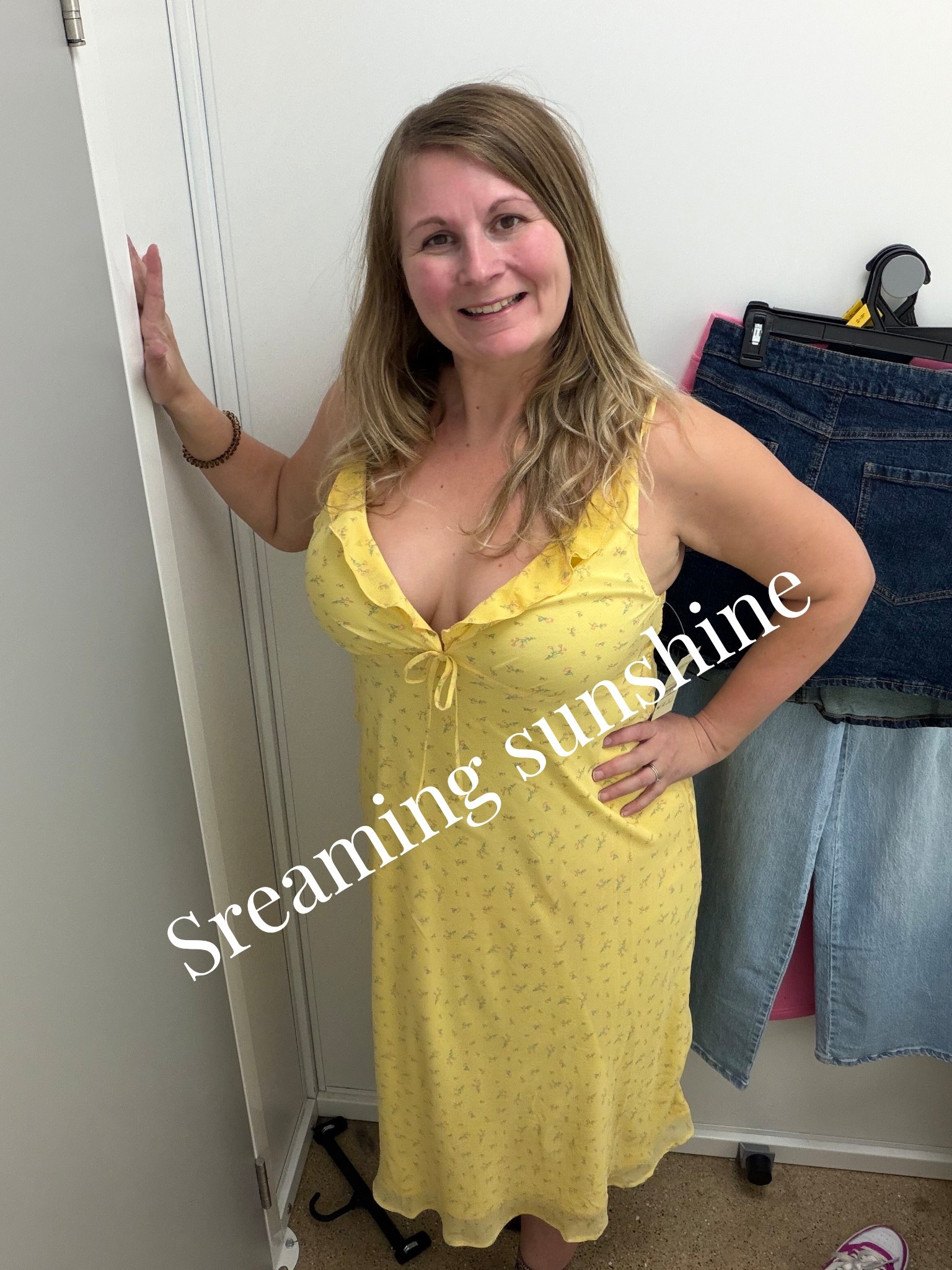 ☀️This bright yellow will take you out   of the clouds and into the sun. 
perfect for a picnic, lunch date, Easter or any occasion. 


#LTKMidsize #LTKootd #LTKdayinmylife