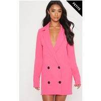 Petite Pink Button Detail Blazer Dress | PrettyLittleThing US
