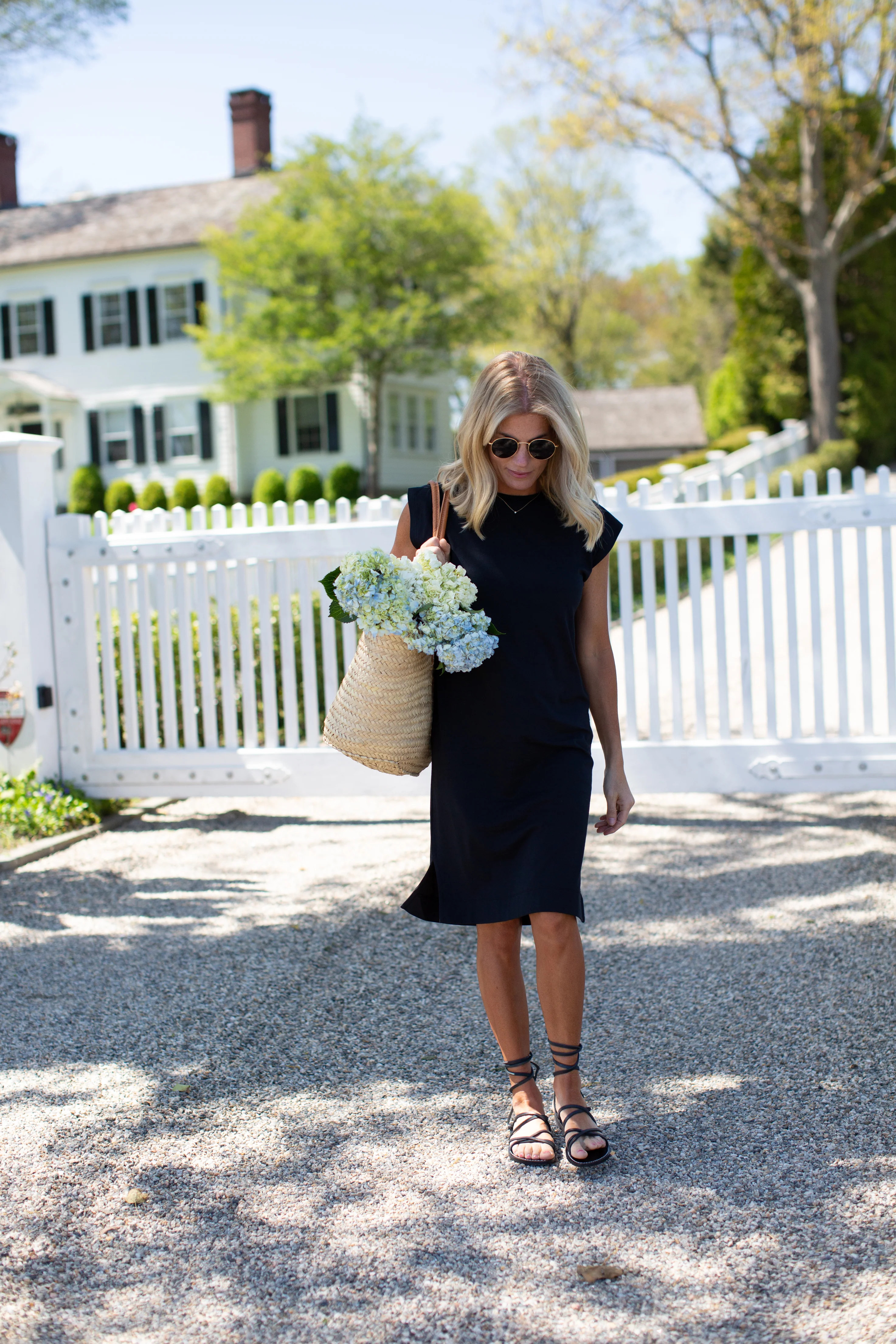 Soft Tee Midi Dress - Black | Marea
