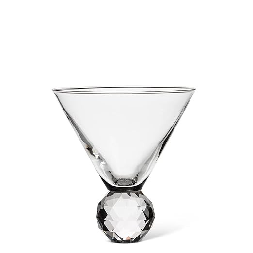 Abbott Collection Diamond Ball Martini glass, 5" H, Clear | Amazon (US)