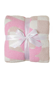 Barefoot Dreams CozyChic Barbie Checkered Throw in Barbie Pink Multi from Revolve.com | Revolve Clothing (Global)