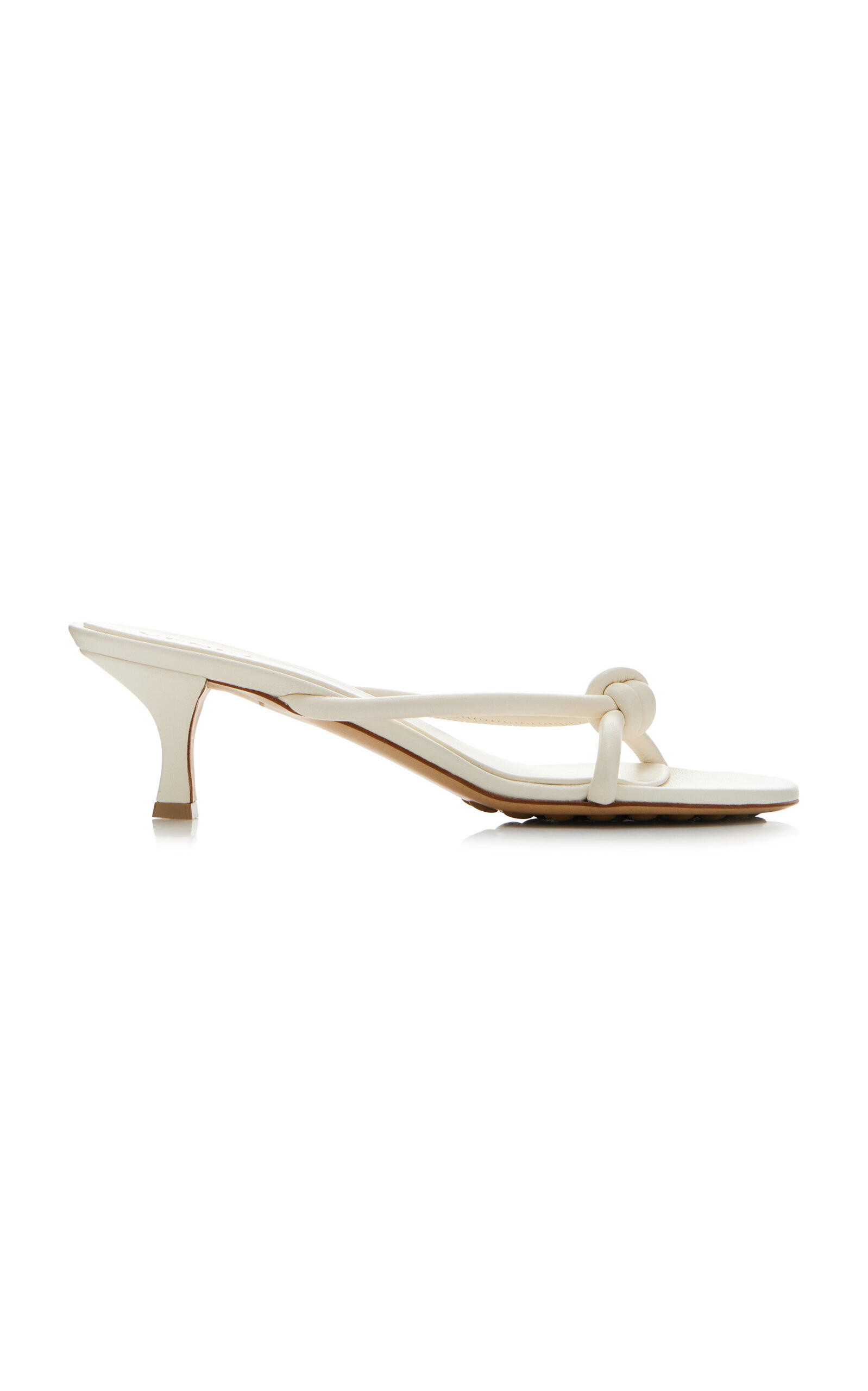 Bottega Veneta - Blink Leather Sandals - White - IT 37.5 - Moda Operandi | Moda Operandi (Global)