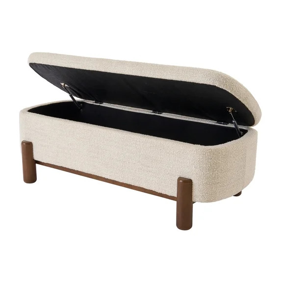 Better Homes & Gardens Adlin Storage Bench, Cream Boucle | Walmart (US)