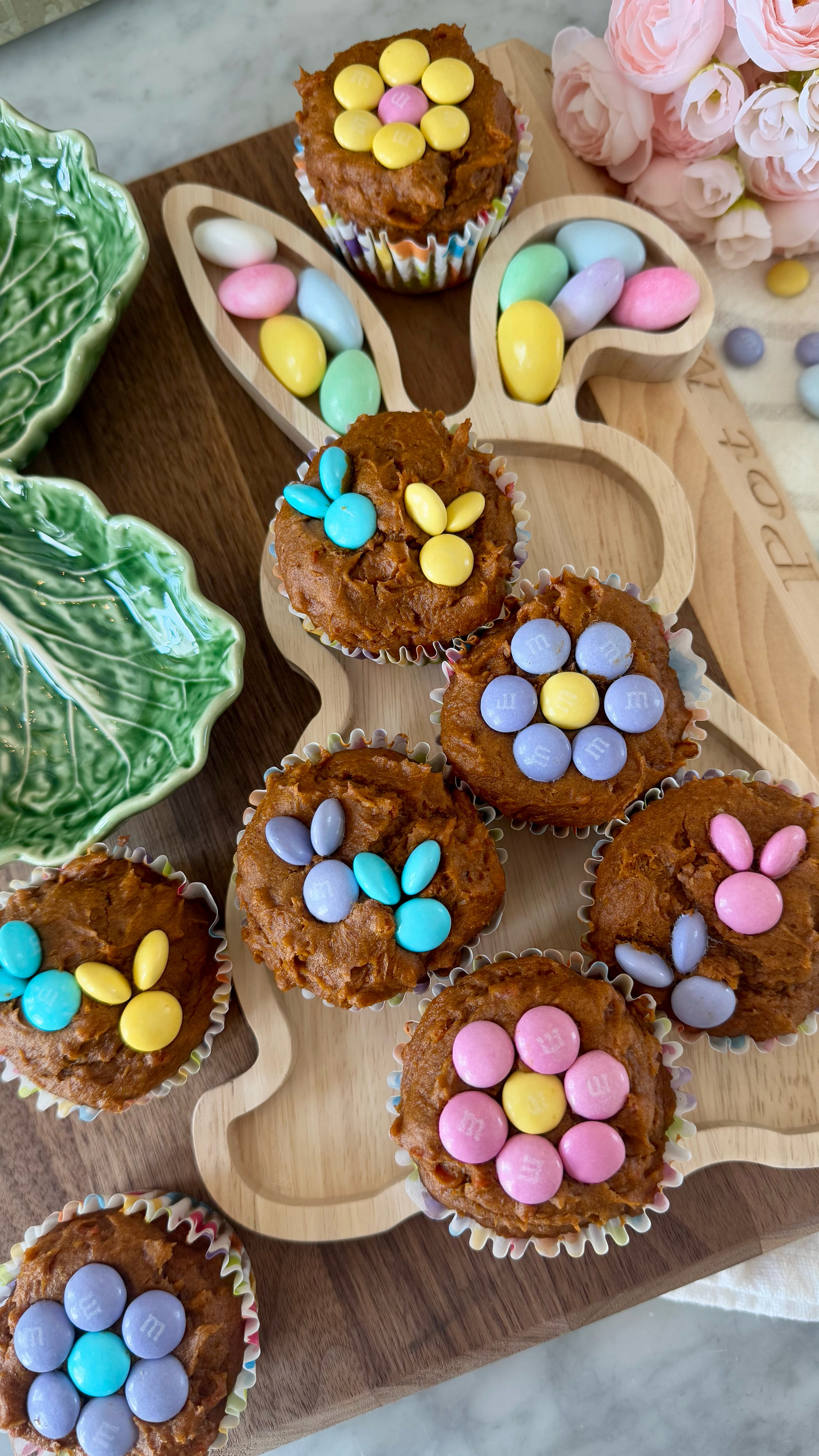 The cutest little bunny board under $15!! 
Are you ready for all things Spring?
Visit my IG @theonepotmomma_ for more Easter and Spring recipes like these 2 ingredient Carrot Cake Cupcakes!!
#easter #cupcakeboard

#LTKWatchNow #LTKSeasonal #LTKHome