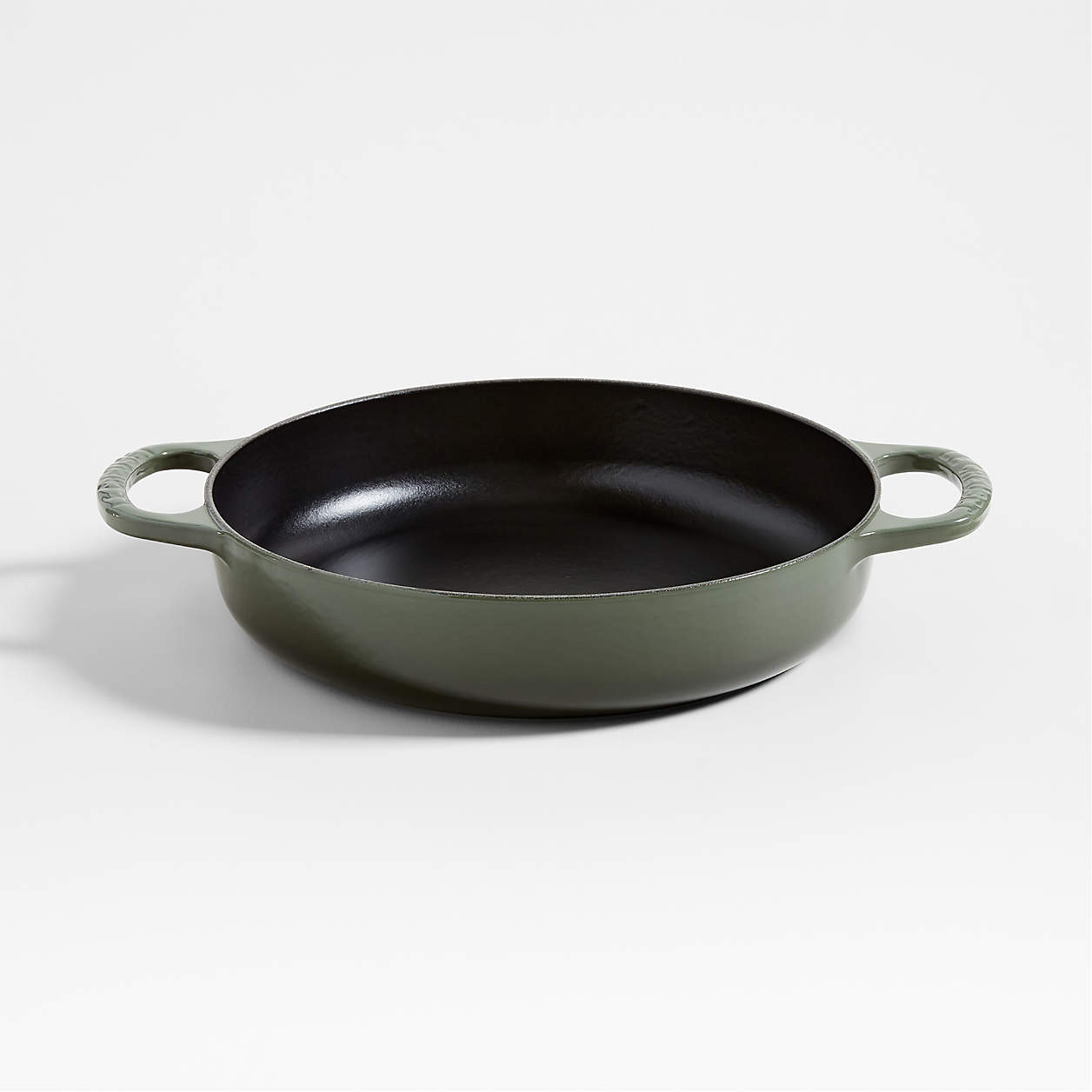 Le Creuset Signature 11" Thyme Enameled Cast Iron Everyday Pan + Reviews | Crate & Barrel | Crate & Barrel