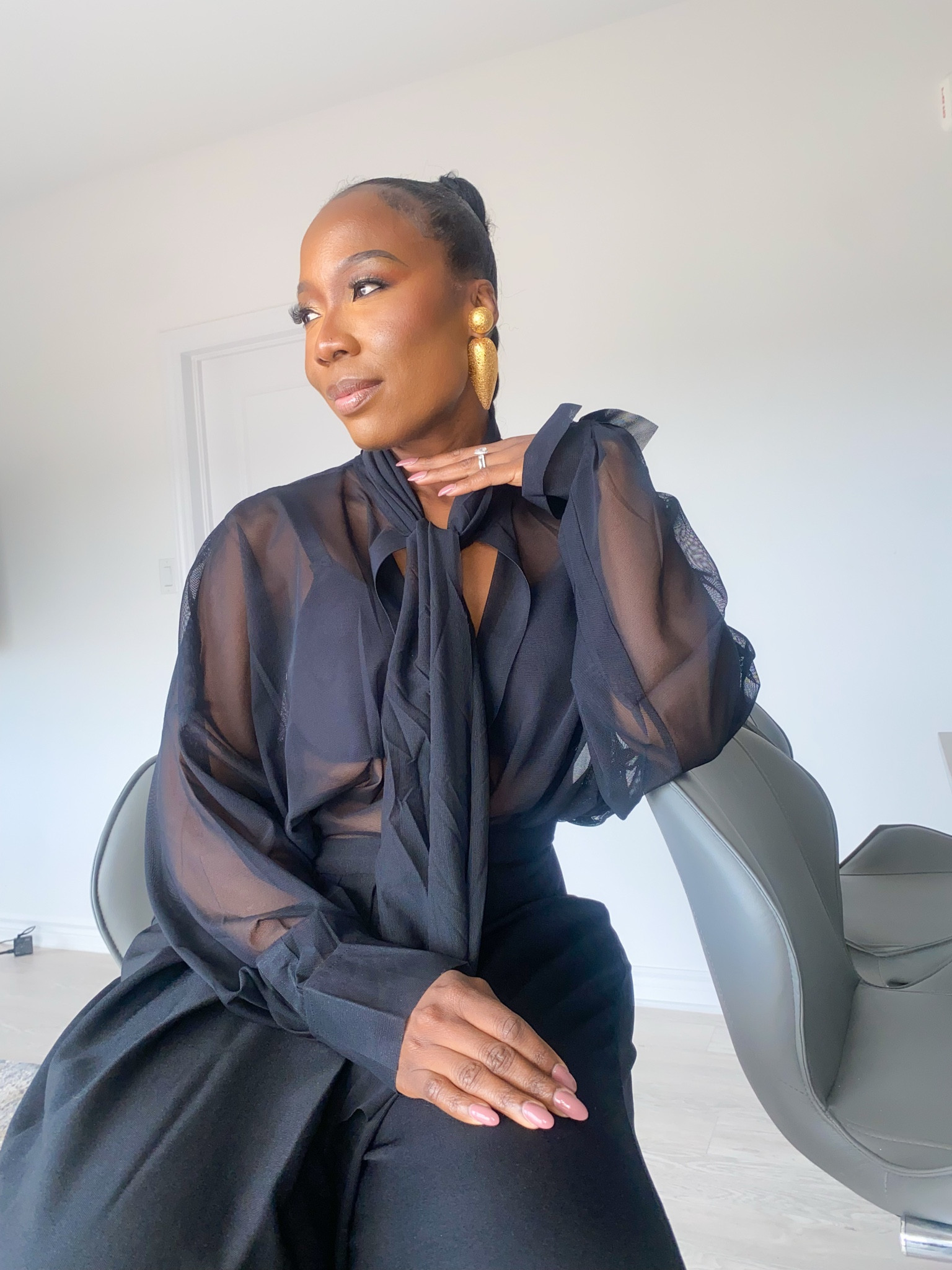 This blouse is just the softest and most delicate. It’s a bodysuit by the way. Wearing size S

#LTKHoliday #LTKMidsize #LTKWorkwear