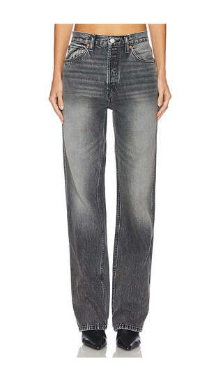 90s High Rise Loose in Smoke | Revolve Clothing (Global)