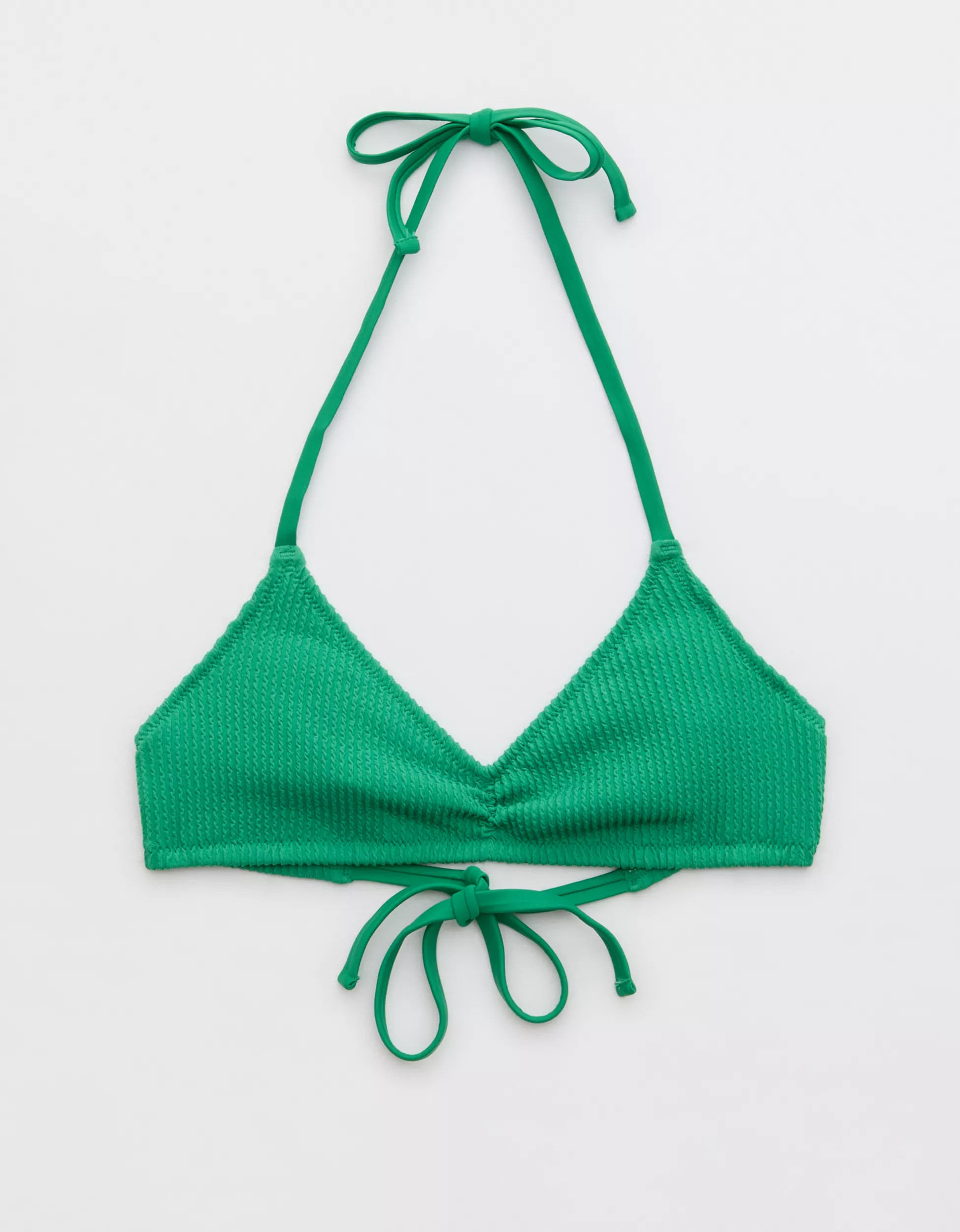 Aerie Crinkle Halter Voop Bikini Top | Aerie