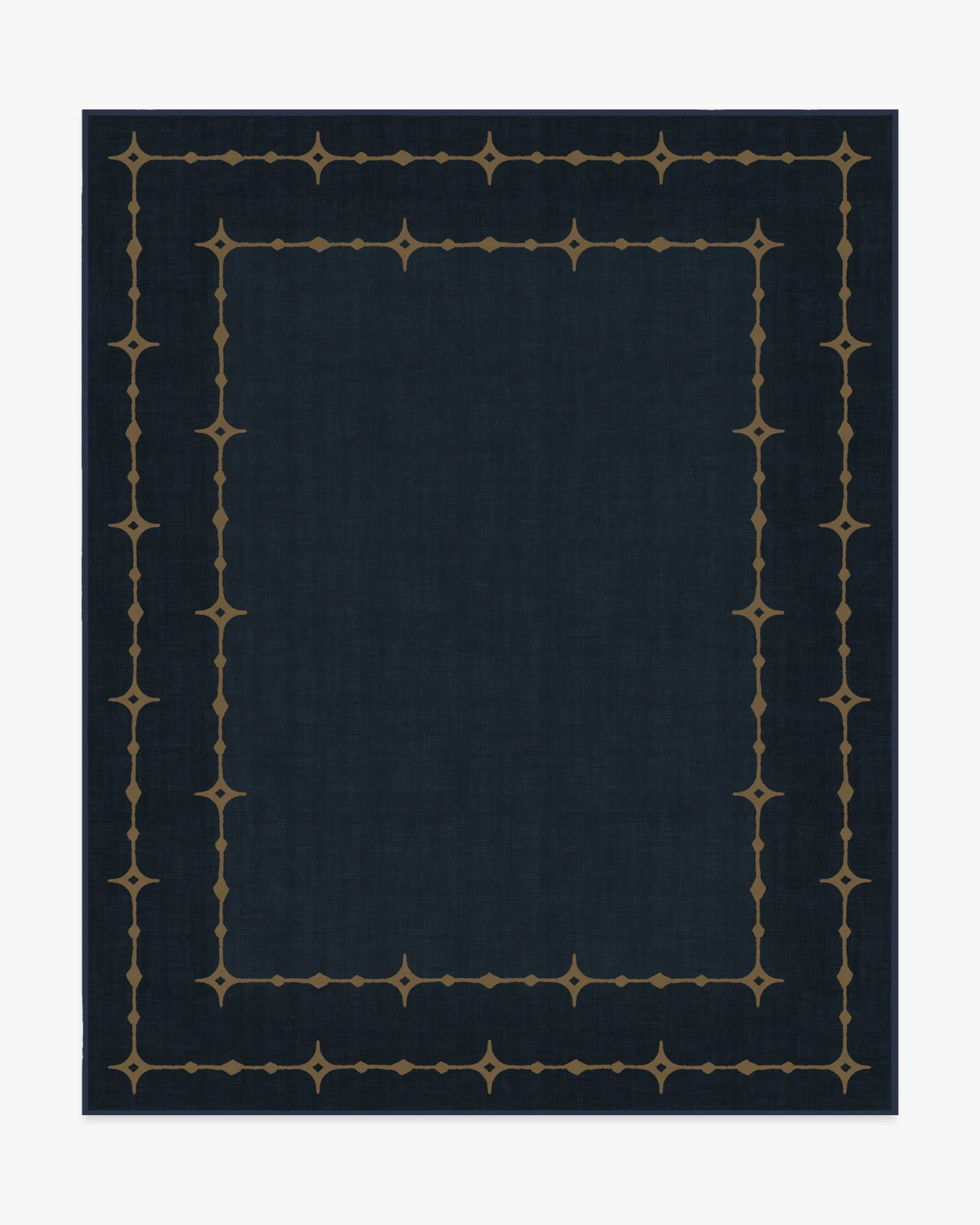 Sparkle Border Dark Navy Flatwoven Rug | Ruggable US | Ruggable