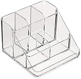 Amazon Basics Acrylic 6-Compartment Tall Durable Makeup Jewelry Accessories Storage Organizer Tray | Amazon (US)