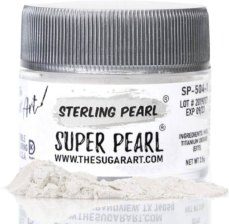 The Sugar Art - Sterling Pearl - Edible Shimmer Powder For Decorating Cakes, Cupcakes, Cake Pops,... | Amazon (US)
