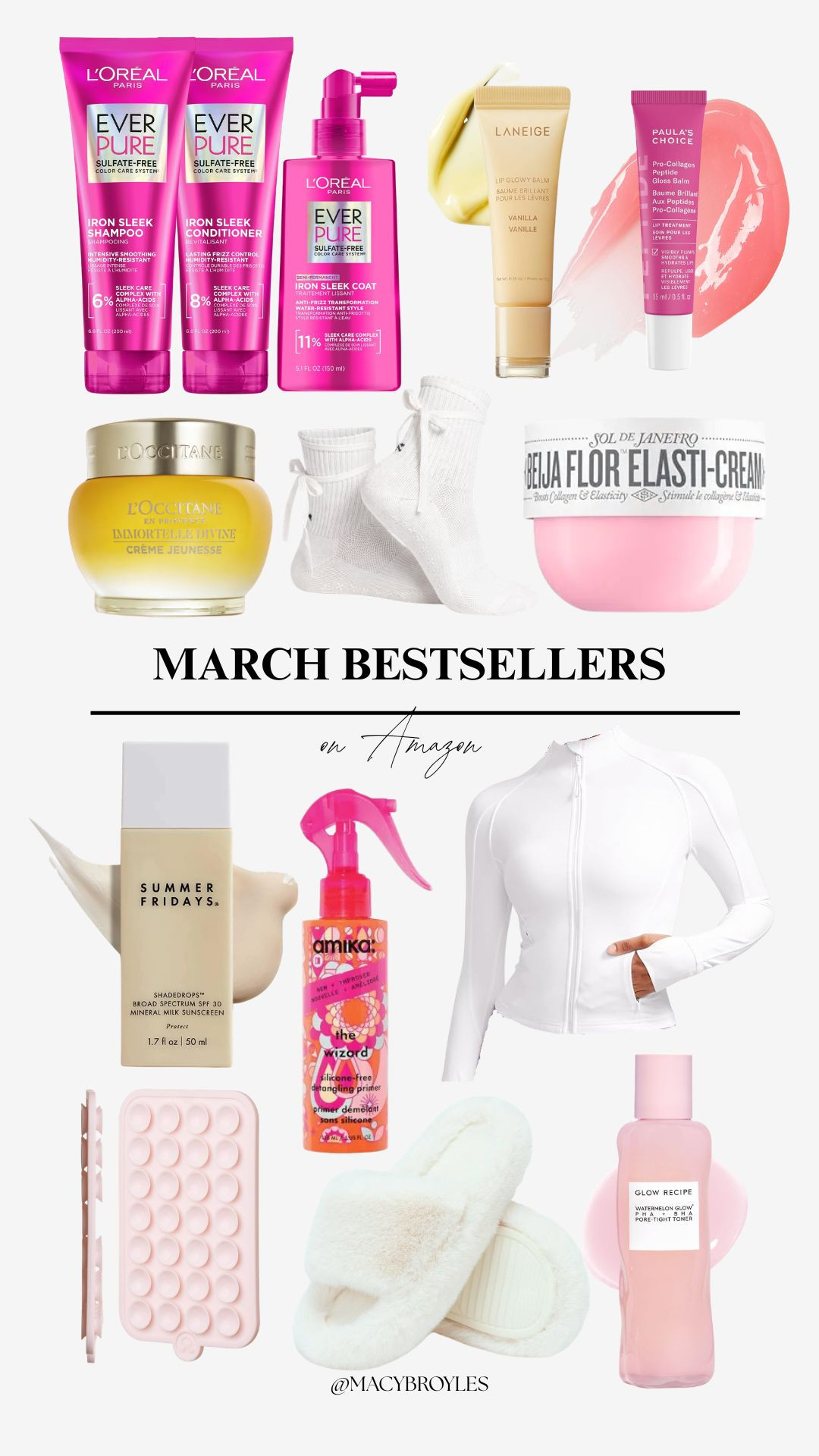 march bestsellers found on amazon 💕💛💐| loreal, lanaige, loccitane, paula’s choice, sol de janeiro, summer fridays, amika, CRZ YOGA, glow recipe 

 #LTKBeauty #LTKmorningroutine #LTKActive