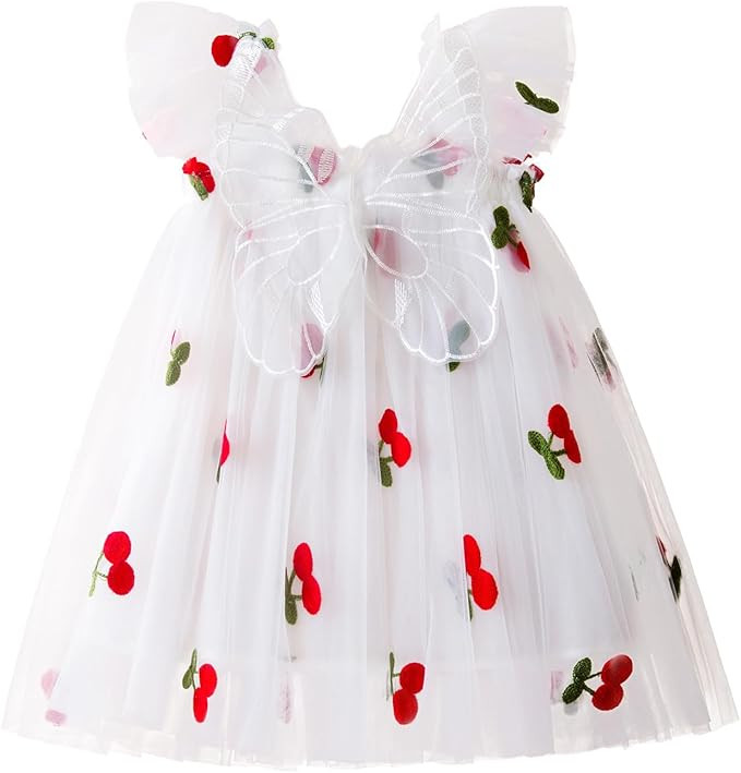 TTYAOVO Baby Girls Tulle Dress Butterfly Birthday Party Dresses | Amazon (US)