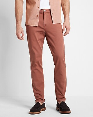 Slim Rust Colored Hyper Stretch Jeans | Express