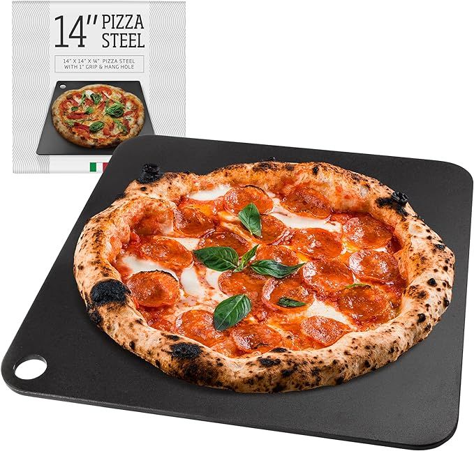 Impresa Pizza Steel for Oven - Durable Steel Platform with Finger Hole for Baking Pizza and Bread... | Amazon (US)