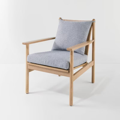 Slatted Wood Accent Chair with Cushions - Hearth & Hand™ with Magnolia | Target