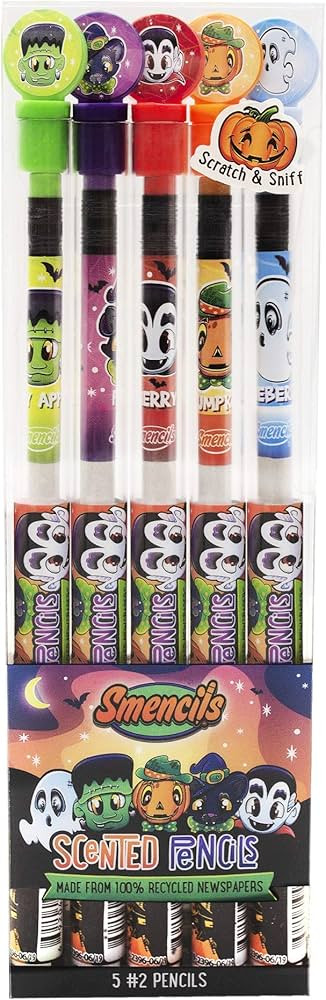 Halloween Smencils - HB #2 Scented Pencils, 5 Count, Gifts for Kids, School Supplies, Classroom R... | Amazon (US)