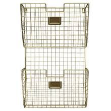Gold Grid 2-Tier Metal Wall File by Ashland® | Michaels Stores