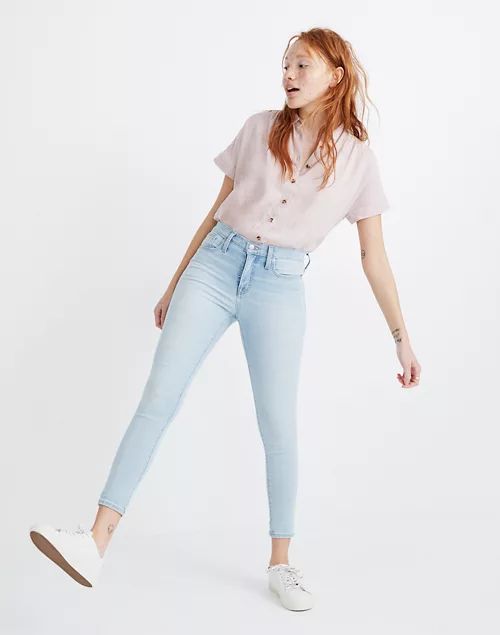 9" Mid-Rise Skinny Crop Jeans in Coolmax® Denim Edition | Madewell