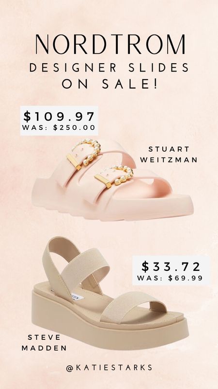 Designed slides are on major sale! Love the pearl embellishments on the top pair! Perfect summer sandals!

#LTKsalealert #LTKstyletip #LTKshoecrush