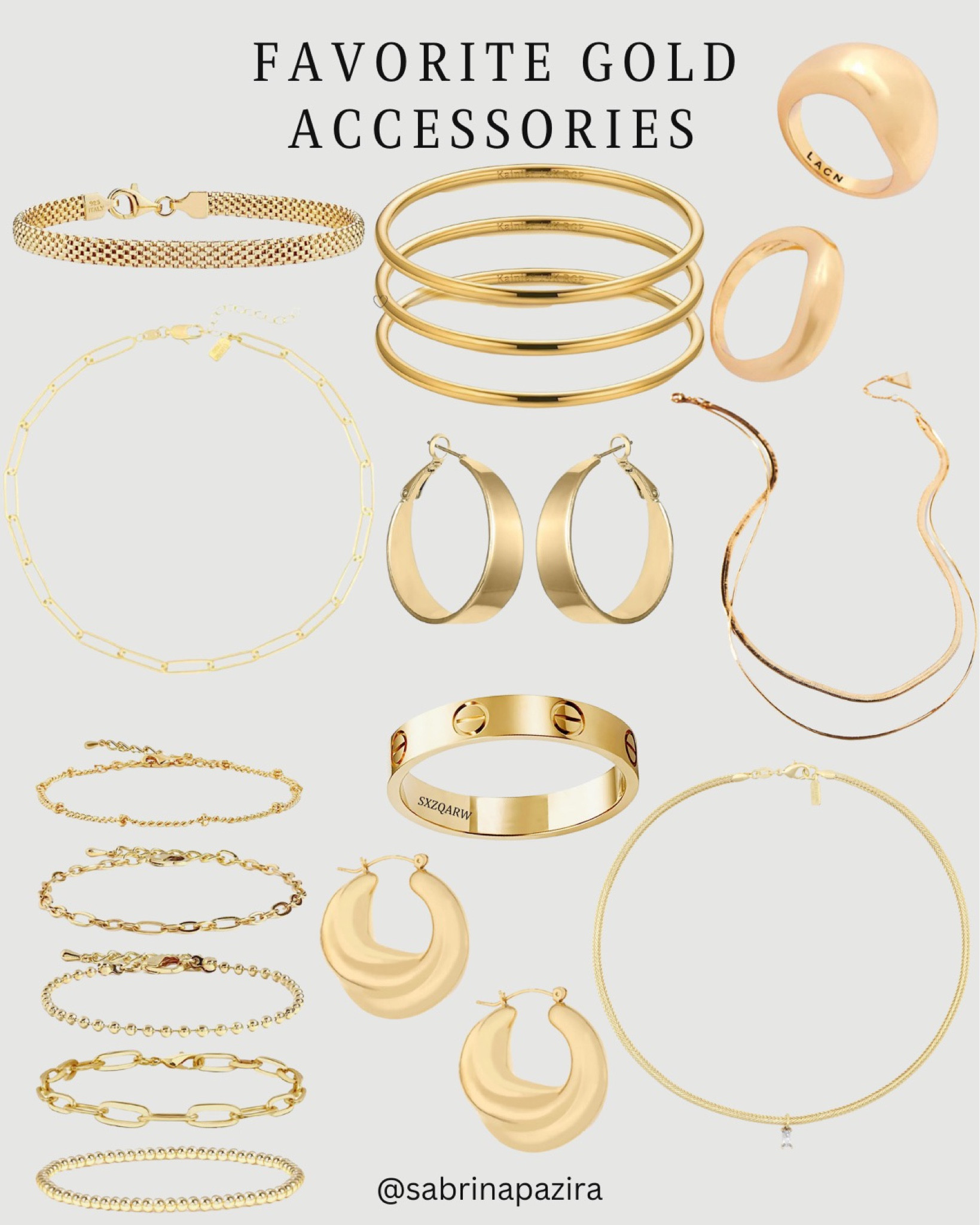 Favorite gold accessories, bracelet, rings, necklaces, hoops, paper clip, snake chain, beaded, chain 

#LTKunder100 #LTKSeasonal #LTKstyletip
