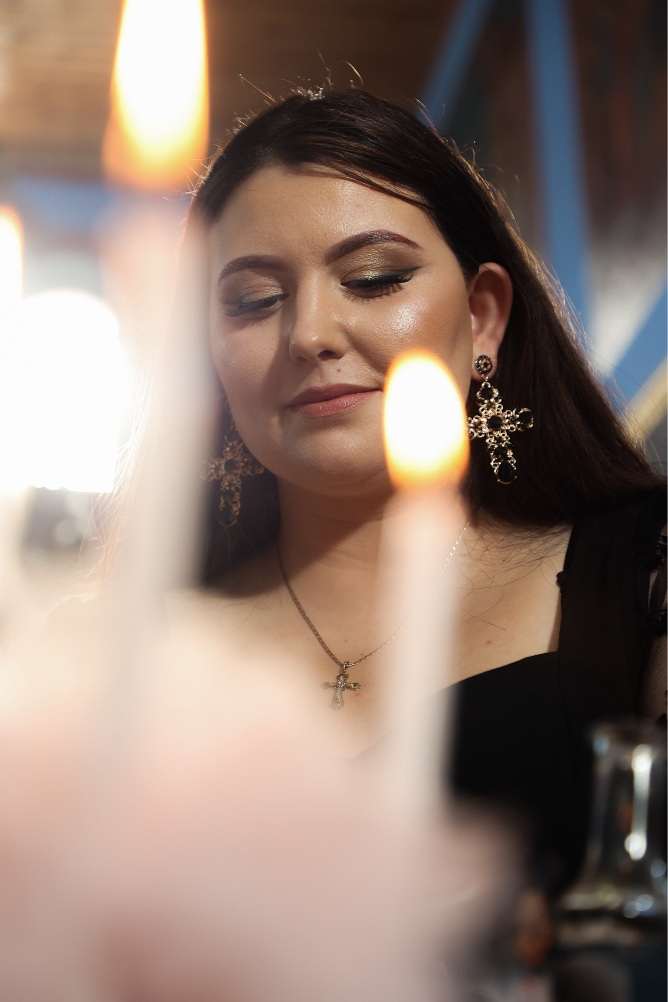 Cross earrings
Black and gold
Baptism


#LTKfindsunder50 #LTKstyletip