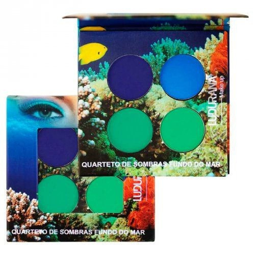 Quarteto De Sombras Matte Fundo Do Mar Ludurana | Shopee (BR)